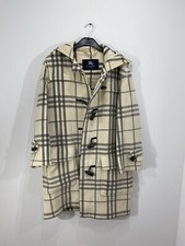 Duffle Coat Beige Motif Tartan Burberry 