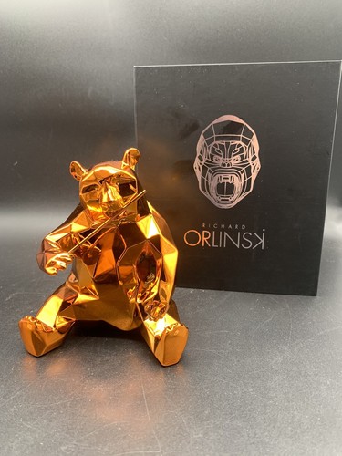 Sculpture panda spirit orange - sculpture,
