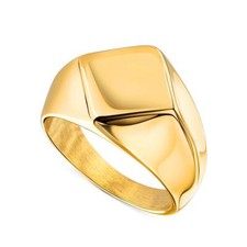 Bague Homme Plaqué Or Acier