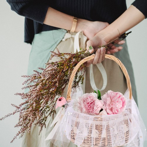 Panier fleurs corbeille - fleurs,