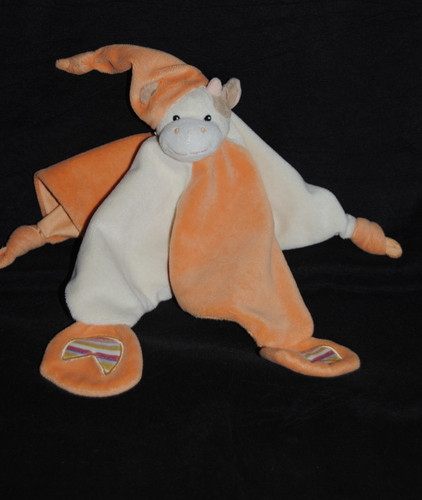 Doudou plat vache orange - 🍀doudou,