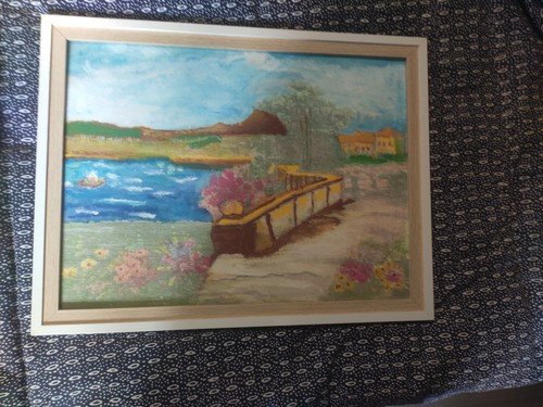 Ancien tableau huile sur - ancien, toile