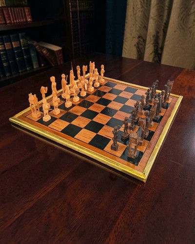 Jeu échecs sculpté main - jeu,