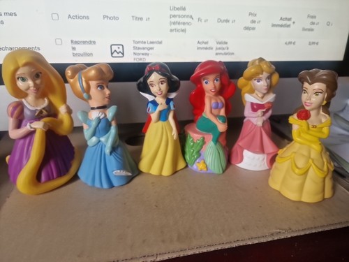 Lot 6 princesses disney - lot,