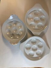 2 + 1 Assiette à Escargots 6 trous - Porcelaine