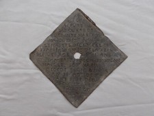 PLAQUE FUNERAIRE AN 13