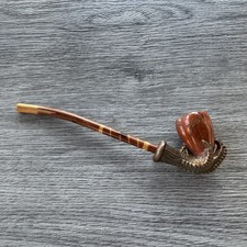 Pipe Ancienne Publicitaire En Terre Cuite  « Tabacs - Guyon - Vins »