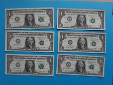 LOT 6 BILLETS DE 1 DOLLAR