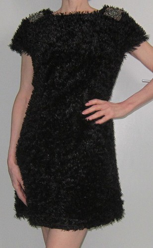 Robe poilue noire custo - poilue,