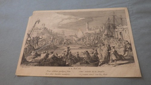 1750 joute gravure marine - 1750.la, .marine