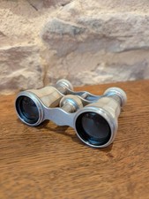 Ancienne paire de jumelles de théâtre en nacre et aluminium, Prosper Bunoust