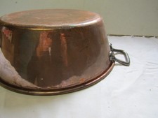 ancienne bassine a confiture en cuivre diametre 28 centimetres