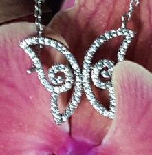 Collier papillon en argent