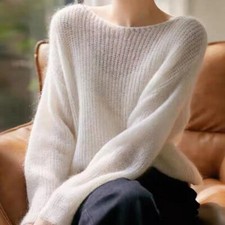 Femme Mohair Tricoté Pull