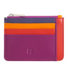 DUDU Petite pochette porte-cartes de crédit en cuir véritable multicolore avec p