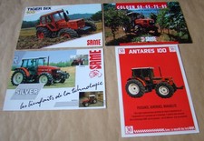 Lot de 4 Prospectus Tracteurs SAME no SFV Fiat  Mc Cormick Lanz Renault Ford IH