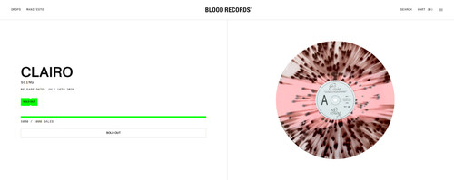 Clairo sling blood records 5th - blood,