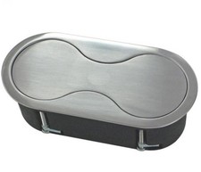 Prise de Cuisine Eight 2-fach Prise Encastrée Cuisine Inox Prise Multiple