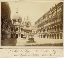 Italie, Palais des Doges, Venise Vintage albumen print. Italy. Italia. Venezia