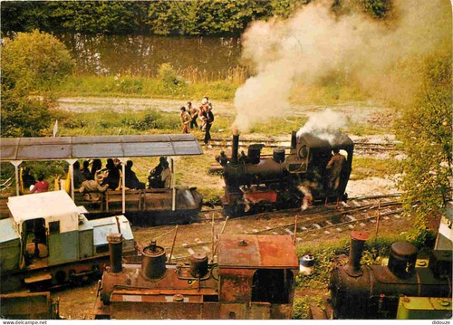 Carte postale trains - carte,
