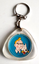 Ancien porte cle TINTIN  Publicité Journal TINTIN jeu de billes