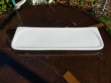 ancienne grande tablette étagère salle de bain en porcelaine blanche art deco 