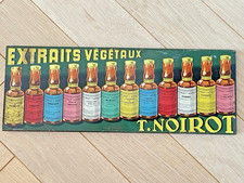 Ancienne Tôle lithographiée publicitaire T. Noirot Extraits végétaux - Alcool