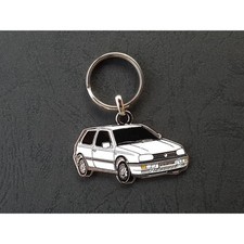 Porte-clés profil Volkswagen Golf 3 III, GTi TDi VR6, mk3 (blanco)