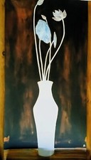 Affiche d'art reproduction de Sanyu imprimée en offset sur vélin motif floral