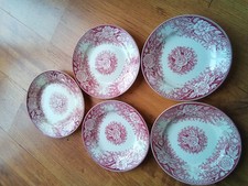 5 ancienne assiette décor fleurs vintage model FF Pexonne