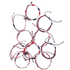  10 Pcs Bracelet Patriotique