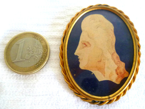 Ancienne broche silhouette - silhouette, en