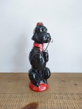 Ancienne Bouteille De Liqueur GARNIER France Caniche noir - Vintage - H24,5cm 