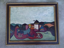 tableau huile sur toile signé