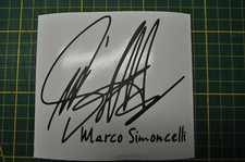 STICKER SIGNATURE MARCO SIMONCELLI  RESERVOIR POLY CARRENAGE MOTO 96X110MM