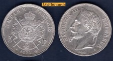 5 Francs 1870 A Paris SUP SPL Napoléon III T laurée 2nd Empire 1852-1870
