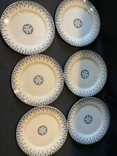 6 Assiettes Plates Sarreguemines ALGER