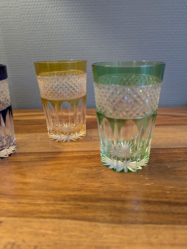 Lot verres cristal taillé - 3,