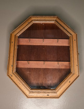 Cadre/boite/support mural vitré pour clés, vintage, 6 emplacements