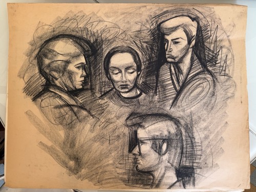 Lavis dessin 50x64 dominique - dessin,