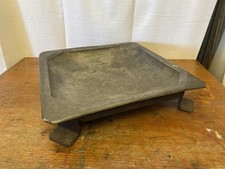 Centre de Table Ancien Metal + Support Fer Forgé Vintage #C647