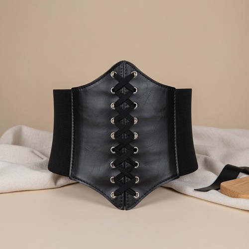 Latex black corset - 12,