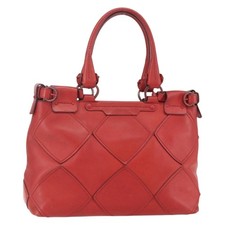 Sac main cuir rouge - sac, en