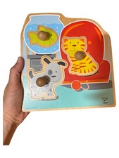 Hape Puzzle en Bois Animaux Jouet d'Éveil Motricité