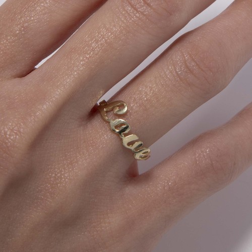 Bague script amour - d'amour, en