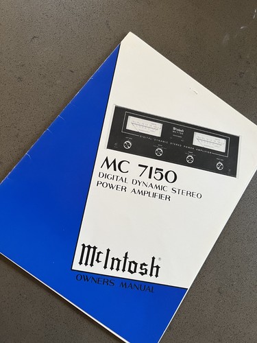 Mcintosh mc7150 owner manual - mc7150,