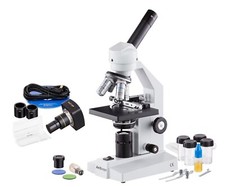 Microscope Monoculaire Composé LED AmScope M500 Modèle 40-2000X + Caméra 3MP