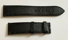 BRACELET DE MONTRE DE MARQUE POIRAY EN CUIR NOIR DE 20 MM LARGEUR @ STRAP BLACK