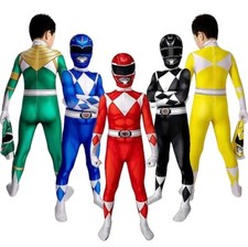 Power Ranger Cosplay Mighty Morphin Déguisement Samurai Sentaï Costume Kid/adult