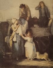 Estampe XIXème "Fresh gathered Peas" Cries of London by Wheatley & Vendramini